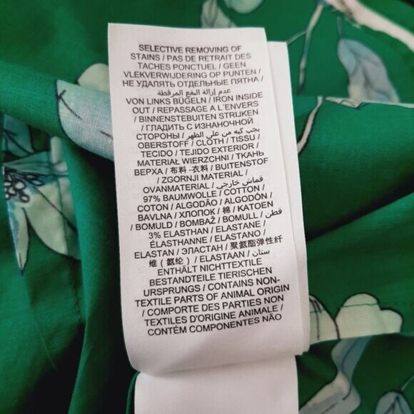 BRAX Feel Good Large Floral Button Down Shirt Green Sz XL | Eur 46 - Picture 11 of 11